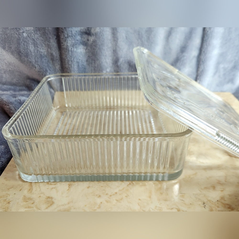 **Vintage** 1940's FEDERAL GLASS REFRIGERATOR DISH With LID - Picture 4 of 6